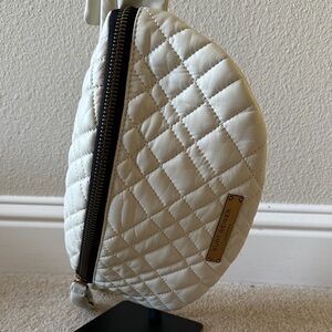 Kurt Geiger Quilted White Cosmetic Bag